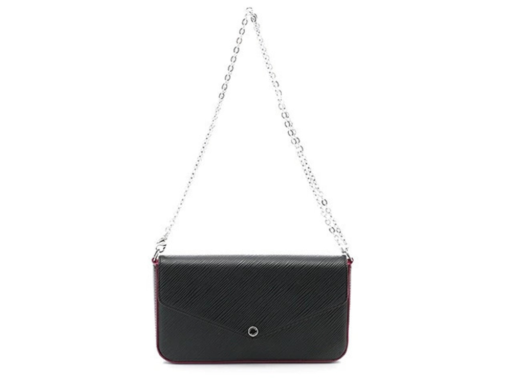 LOUIS VUITTON Chain Shoulder Bag Pochette Felicie Epi
